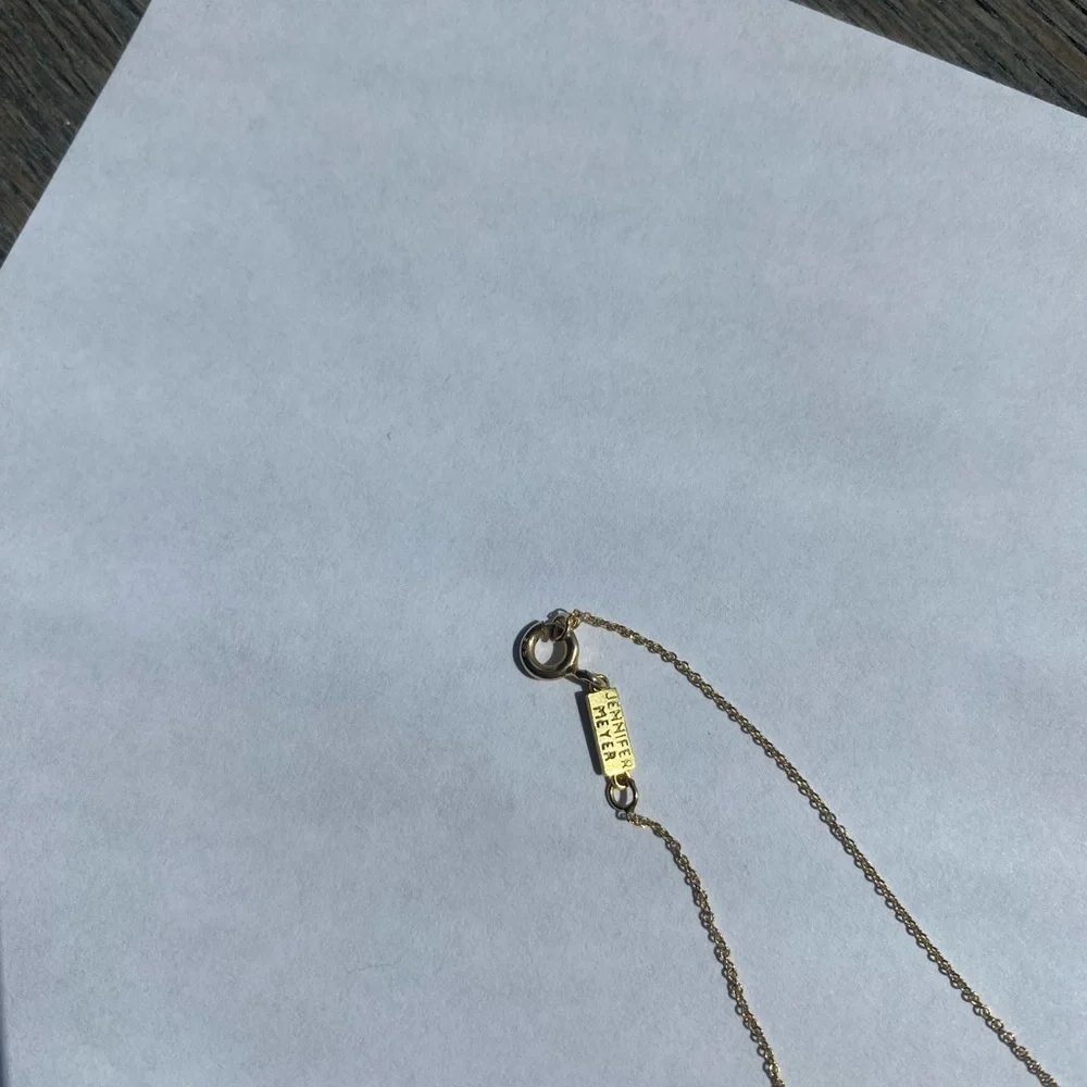 Jennifer Meyer Gold 3 Diamond Necklace - Picture 3 of 6